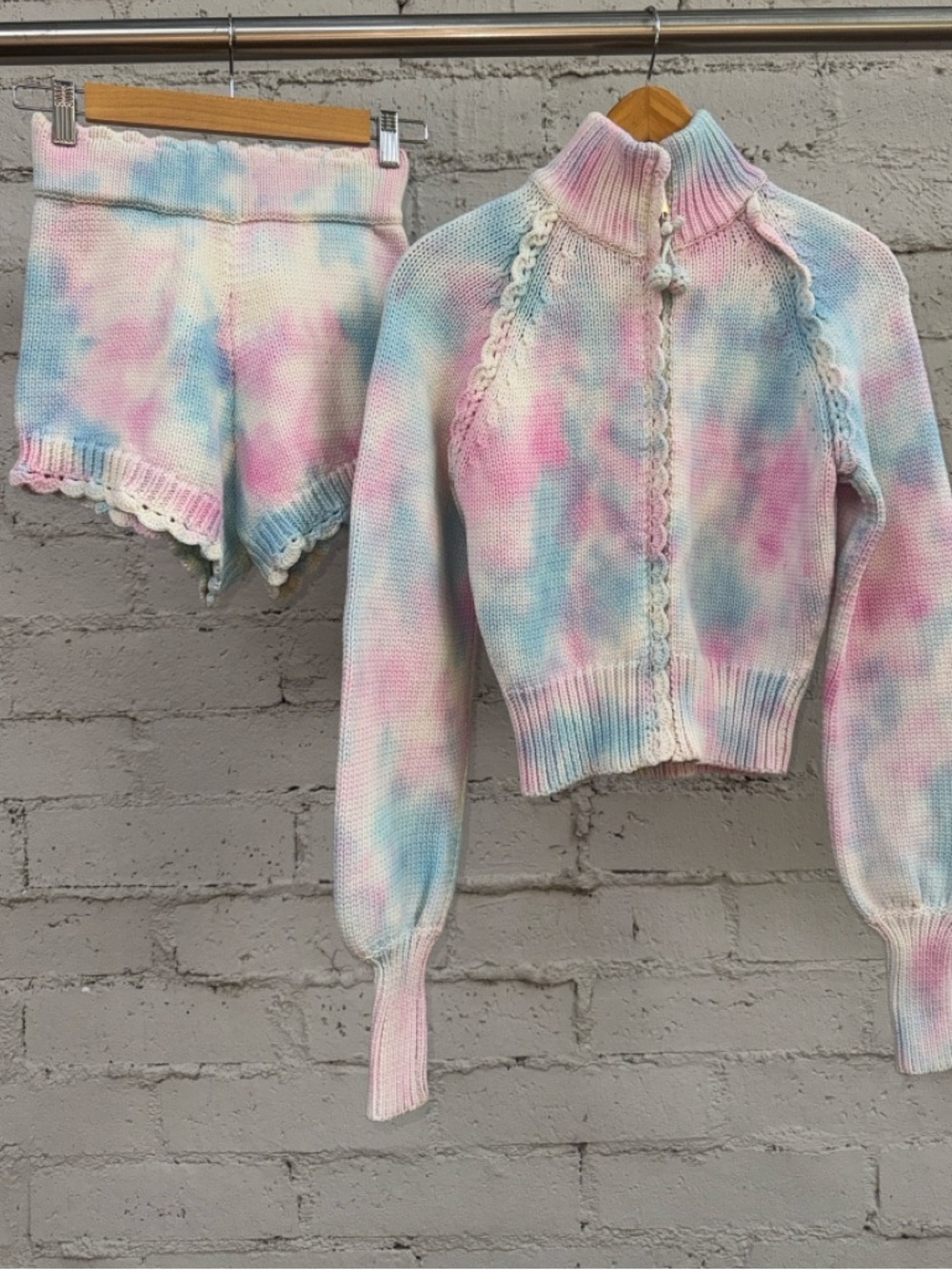 LoveShackFancy Karissa Short Cotton Candy Hand Dye Size XS - Picture 13 of 13